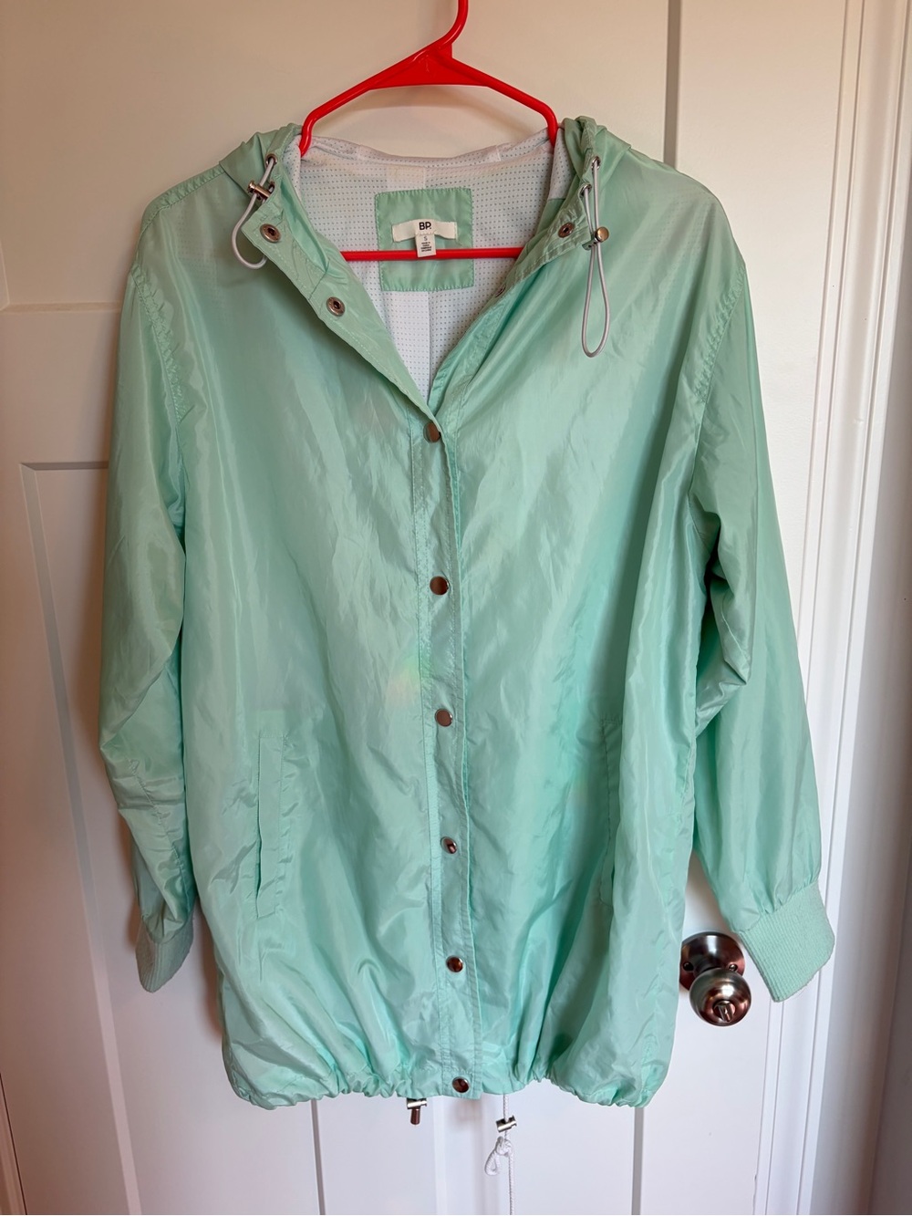 bp Mint Green Hooded Utility Windbreaker Jacket Womens Small